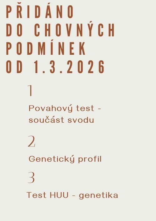 ZMĚNA CHOVNÝCH PODMÍNEK LGR